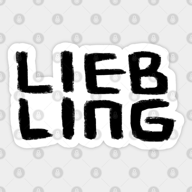 Liebling, German word, for your favourite person Sticker by badlydrawnbabe